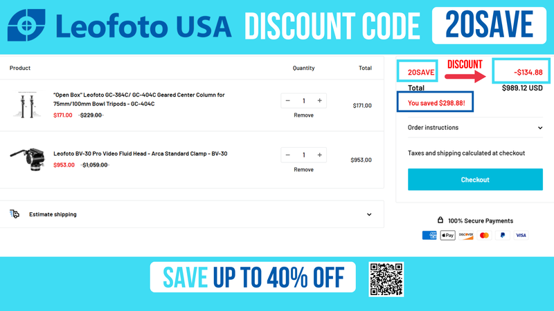 Leofoto USA Promo Code 20SAVE - 12% OFF all items