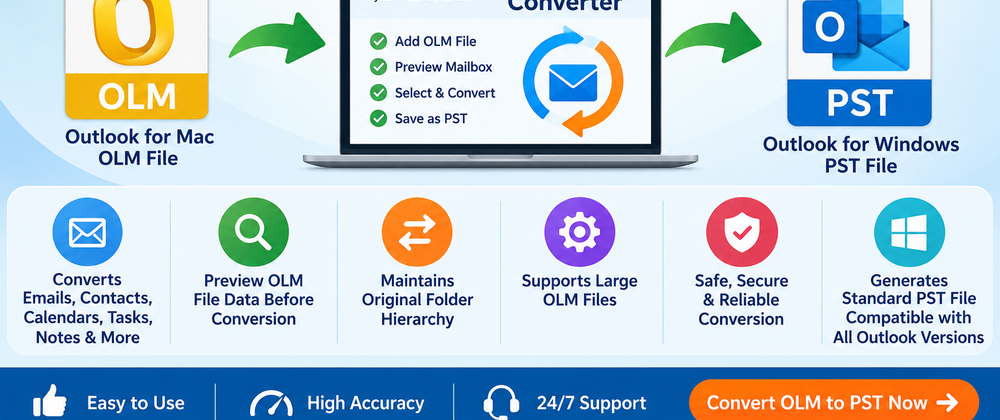Cover image for Convert OLM to PST with ATS OLM to PST Converter
