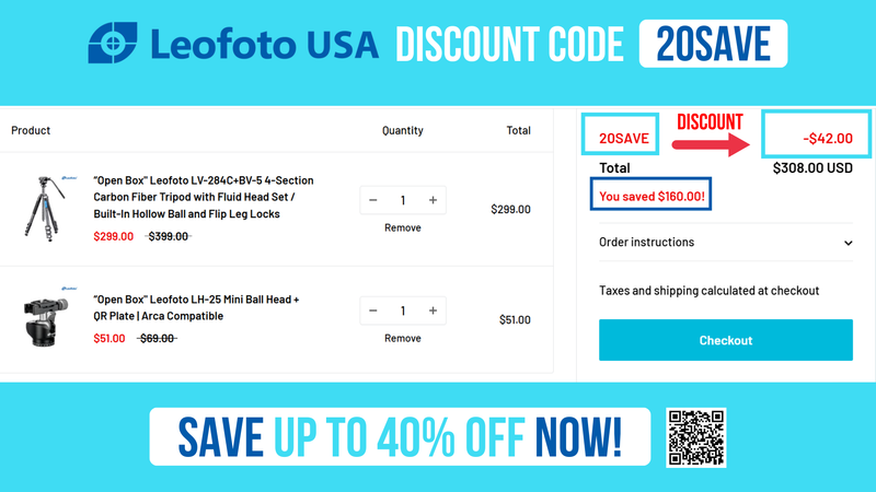Leofoto USA Promo Code 20SAVE - 12% OFF all items