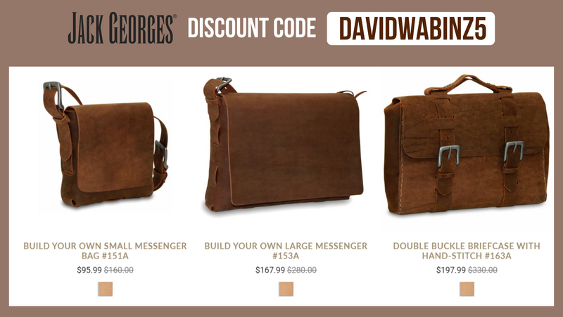 Jack Georges Discount Code DAVIDWABINZ5 - Extra 5% OFF all products (Updated 2026)