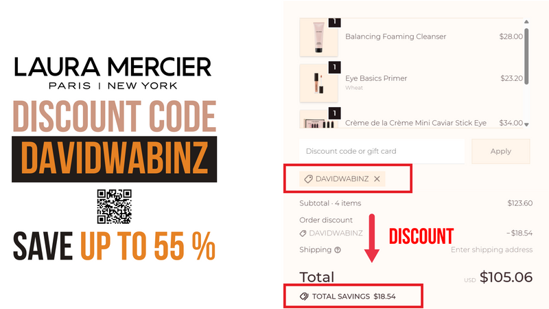 Laura Mercier Coupon DAVIDWABINZ - 15% OFF all items