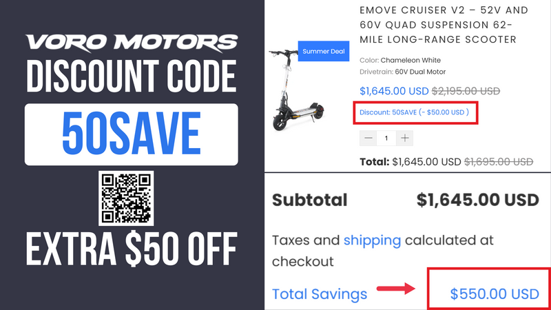 Voro Motors Discount Code 50SAVE - Extra $50 OFF
