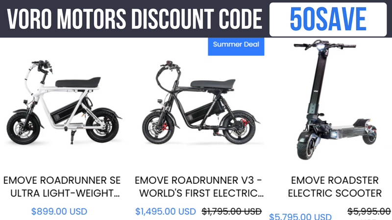 Voro Motors Promo Code 50SAVE - Extra $50 OFF