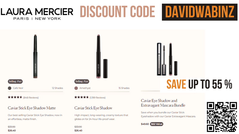 Laura Mercier Discount Code DAVIDWABINZ - Extra 15% OFF all products
