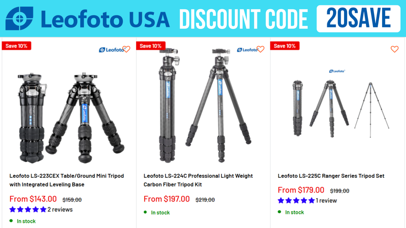 Leofoto USA Coupon Code 20SAVE - Extra 12% OFF all products
