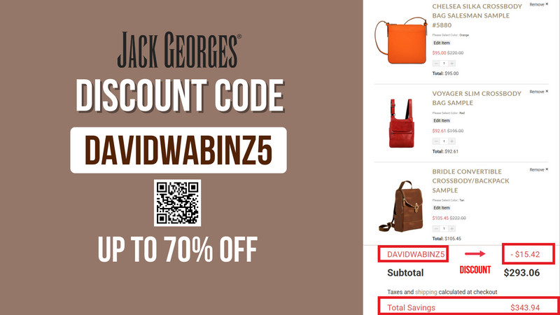 Jack Georges Coupon DAVIDWABINZ5 - 5% OFF all items (Updated 2026)