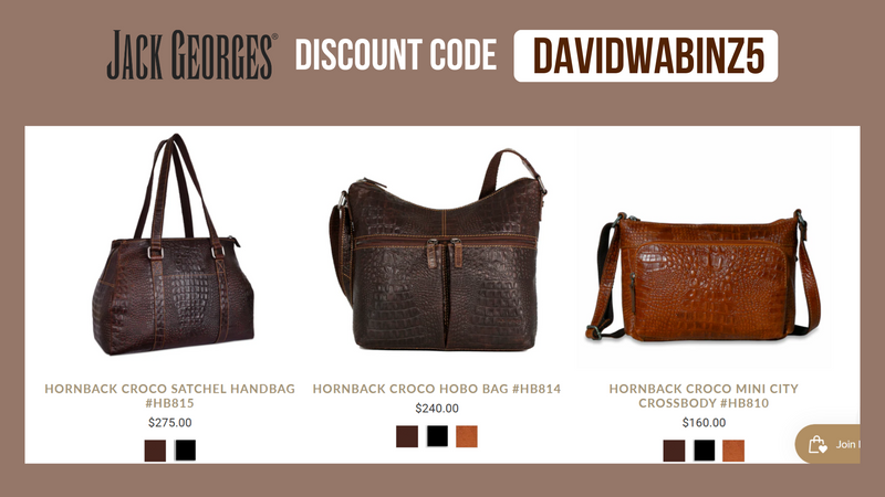 Jack Georges Discount Code DAVIDWABINZ5 - Extra 5% OFF all products (Updated 2026)