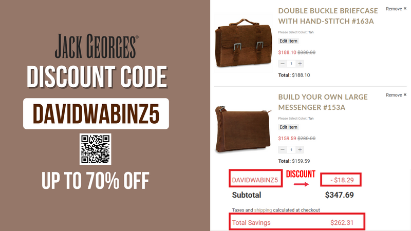 Jack Georges Coupon DAVIDWABINZ5 - 5% OFF all items (Updated 2026)