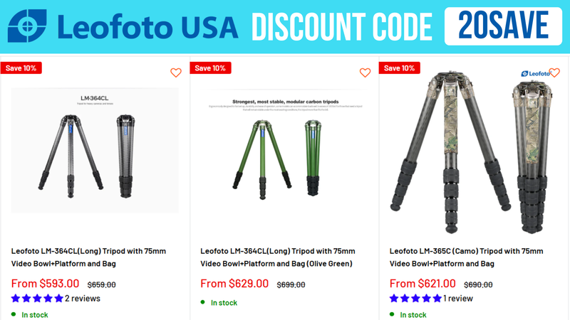 Leofoto USA Coupon Code 20SAVE - Extra 12% OFF all products
