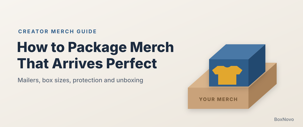 Cover image for How to Package Merch So It Arrives Perfect: Mailers, Box Sizes and Unboxing Tips
