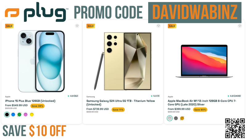 Plug Tech Discount Code DAVIDWABINZ - $10 OFF all products