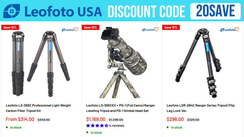 Leofoto USA Coupon Code 20SAVE - Extra 12% OFF all products