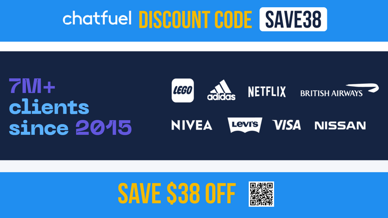 Chatfuel Coupon Code SAVE38 - Save $38 OFF