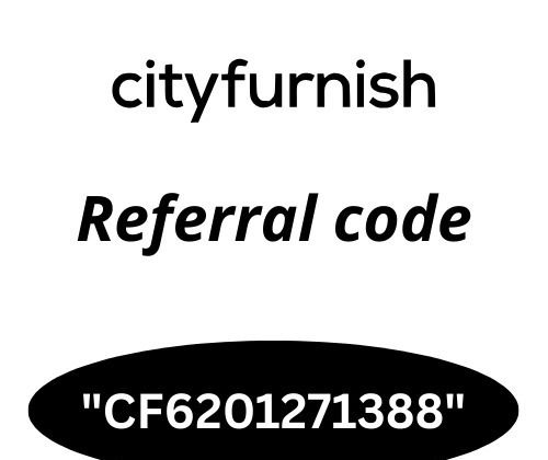 Cover image for Cityfurnish App Referral code "CF6201271388" Get 500rs Bonus