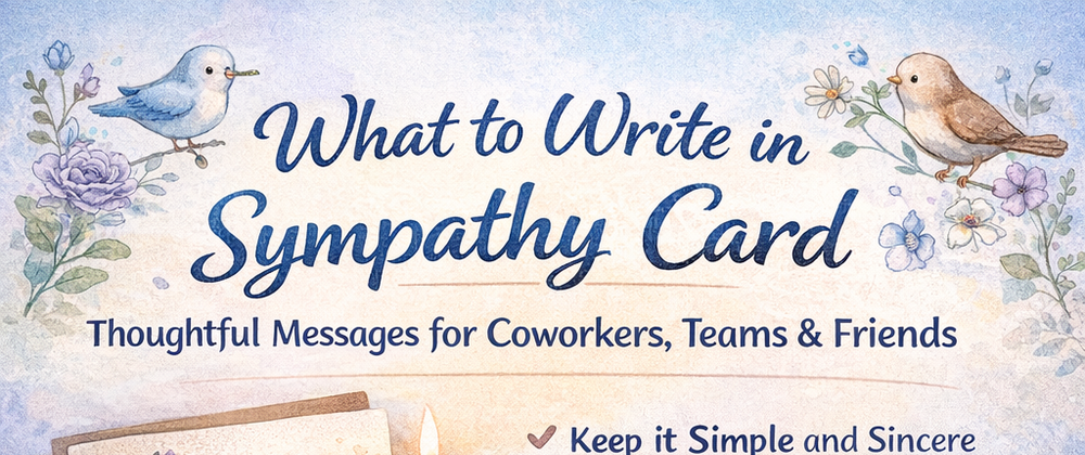 Cover image for What to Write in a Sympathy Card: Thoughtful Messages for Coworkers, Teams & Friends