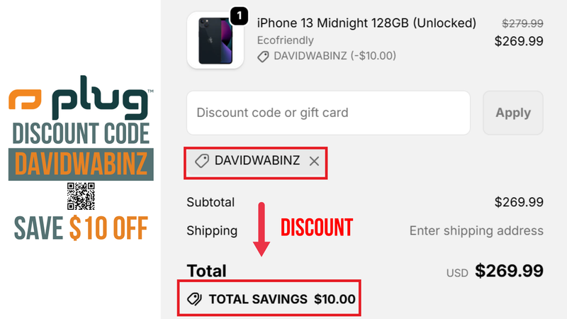 Plug Tech Coupon DAVIDWABINZ - $10 OFF all products