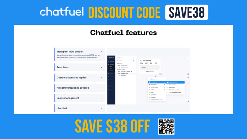 Chatfuel Coupon Code SAVE38 - Extra $38 OFF all plans