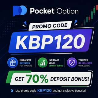 Pocket Option Promo Code: KBP120 claim 70% deposit bonus profile picture