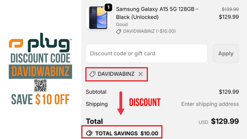 Plug Tech Coupon DAVIDWABINZ - $10 OFF all items
