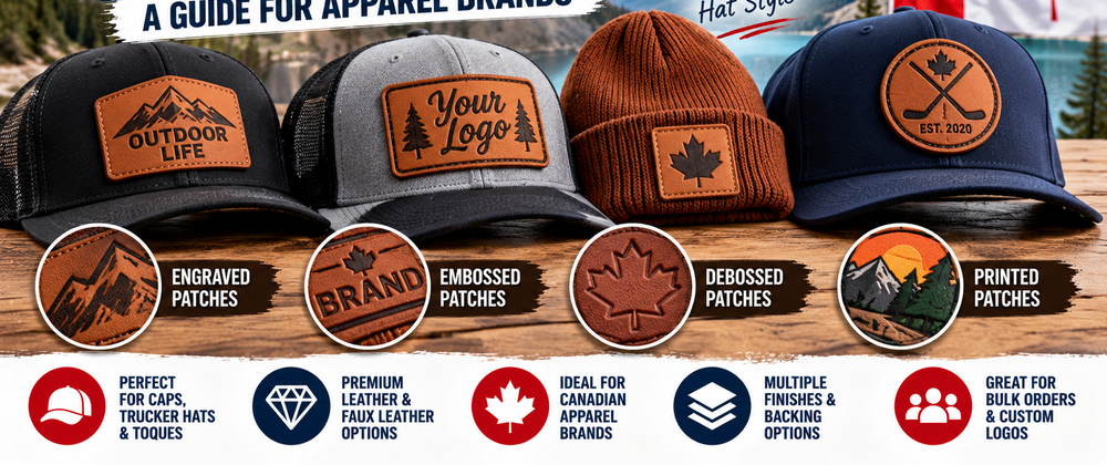 Cover image for Custom Leather Patches for Hats in Canada: A Guide for Apparel Brands