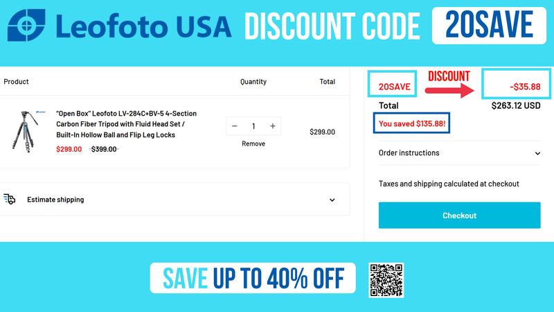 Leofoto USA Promo Code 20SAVE - 12% OFF all items