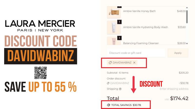 Laura Mercier Promo Code DAVIDWABINZ - Save 15% OFF sitewise