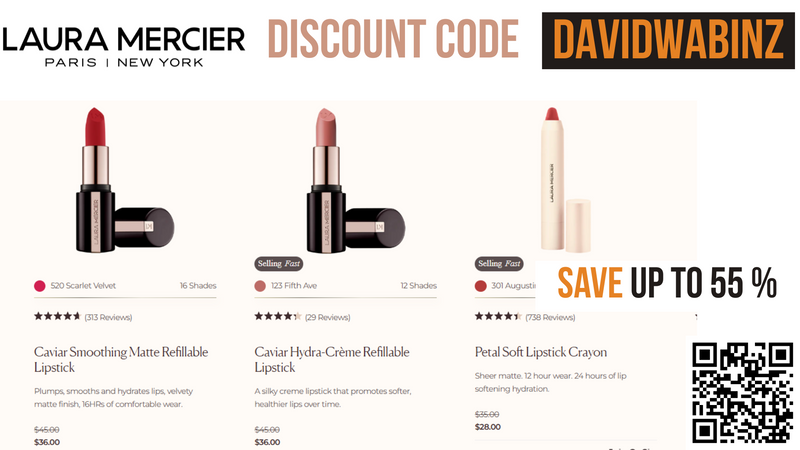 Laura Mercier Discount Code DAVIDWABINZ - 15% OFF all products