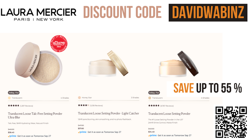 Laura Mercier Discount Code DAVIDWABINZ - Extra 15% OFF all products
