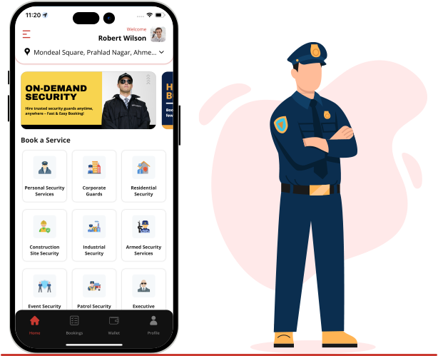 On Demand Security Guard App - Spring Builders