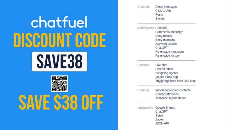 Chatfuel Promo Code SAVE38 - Products