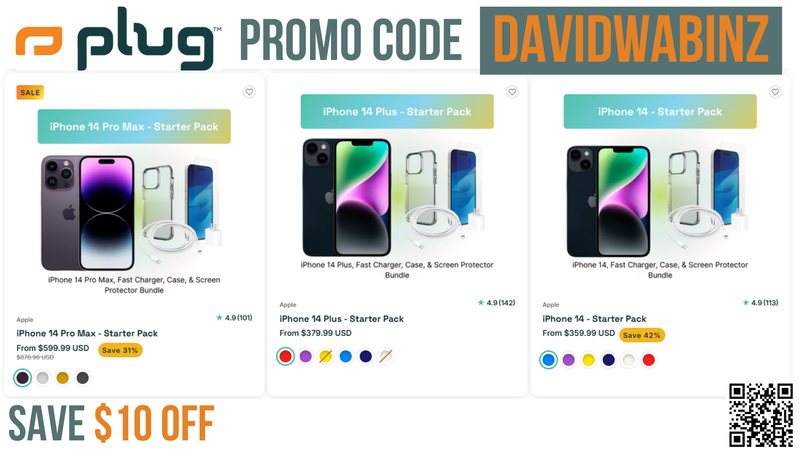 Plug Tech Discount Code DAVIDWABINZ - Extra $10 OFF all items