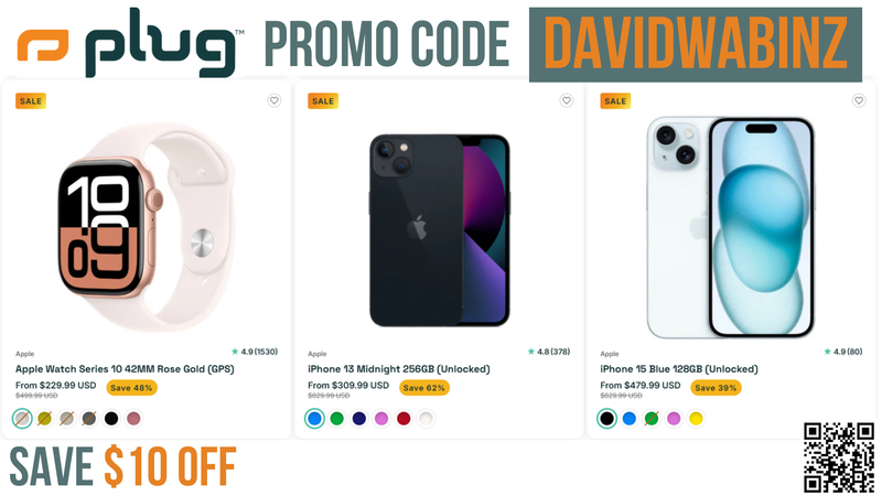 Plug Tech Discount Code DAVIDWABINZ - Extra $10 OFF all items
