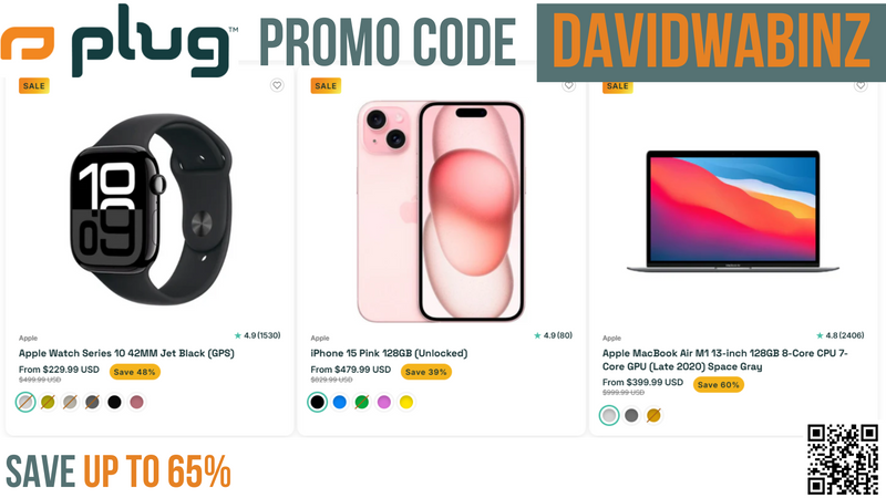 Plug Tech Discount Code DAVIDWABINZ - Extra $10 OFF all items