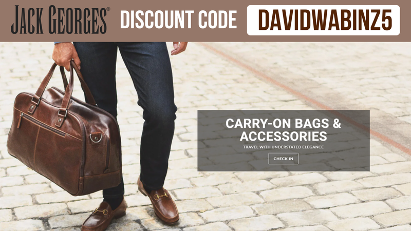 Jack Georges Promo Code DAVIDWABINZ5 - 5% OFF sitewise (Updated 2026)