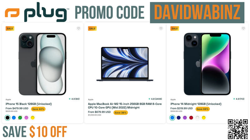 Plug Tech Discount Code DAVIDWABINZ - $10 OFF all products
