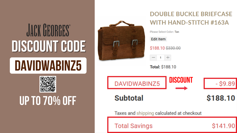 Jack Georges Coupon DAVIDWABINZ5 - 5% OFF all items (Updated 2026)