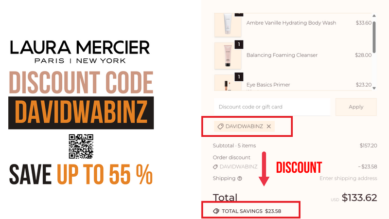 Laura Mercier Coupon DAVIDWABINZ - 15% OFF all items