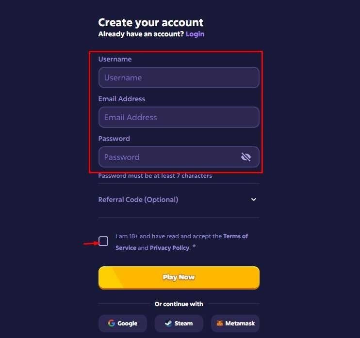 How to Redeem the Roobet Promo Code Step2